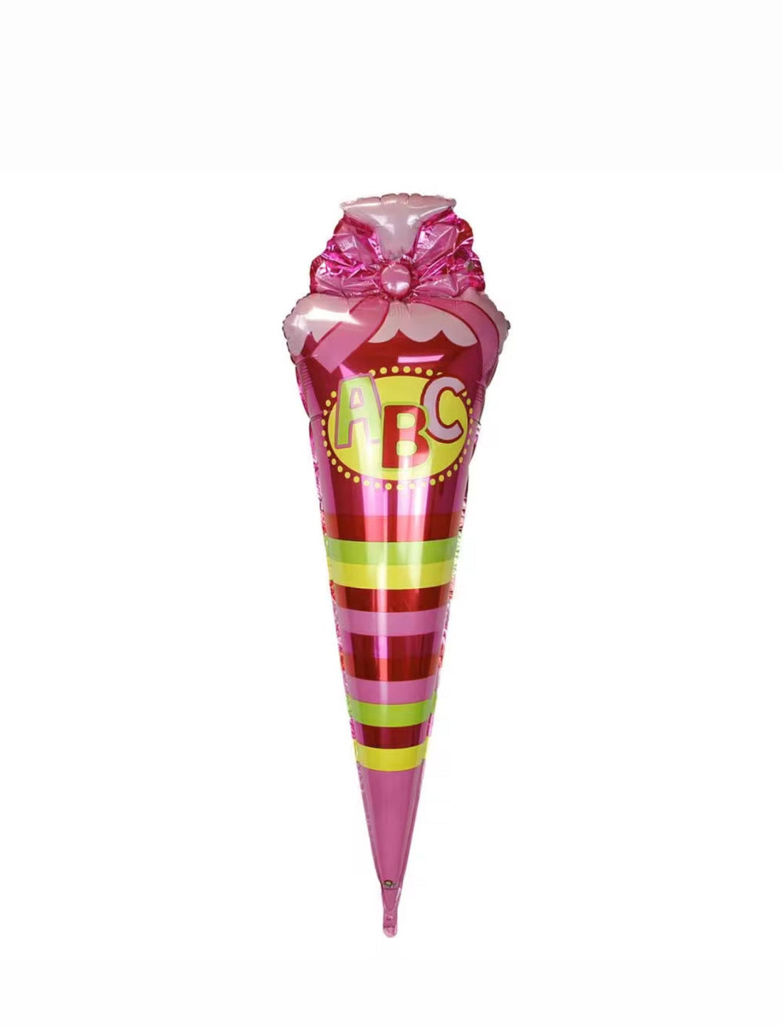 Folienballon Schultüte Pink XXL (ca. 112 cm) heliumgefüllt