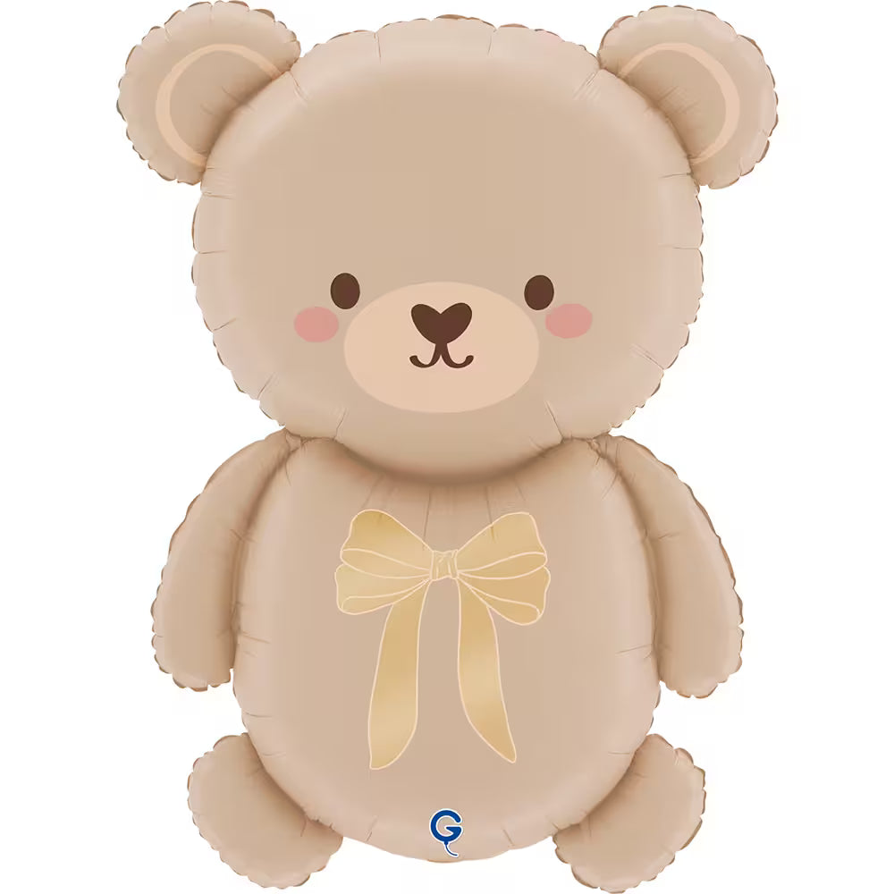 Folienballon Teddybär Beige XXL (ca. 81 cm ) - heliumgefüllt