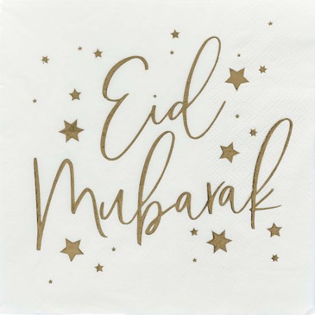 Eid Mubarak Servietten (16 Stück)