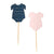 Gender Reveal Cupcake Toppers Marine & Rosa Baby - BALLOONELLE