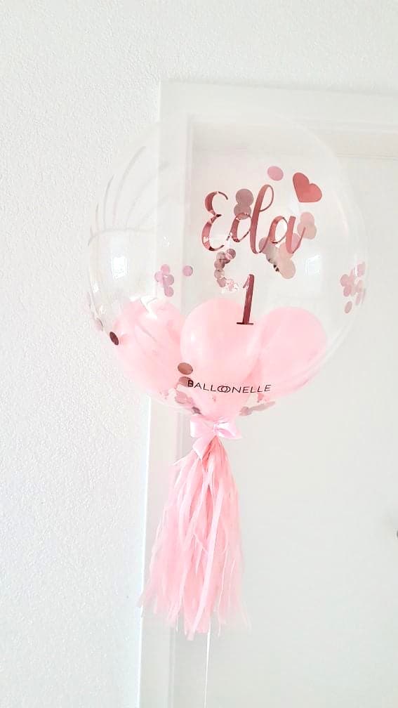 Baby Girls 1st Birthday Designer Ballon - BALLOONELLE