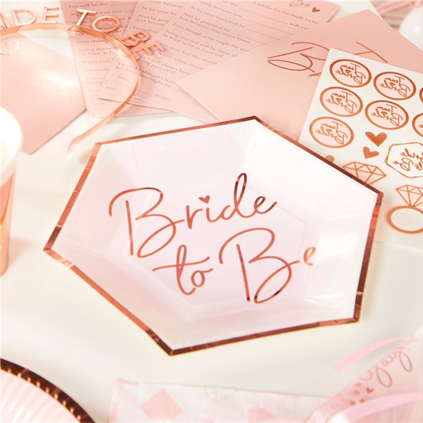 Bride to Be Papieren Borden - 18cm (8 stuks)