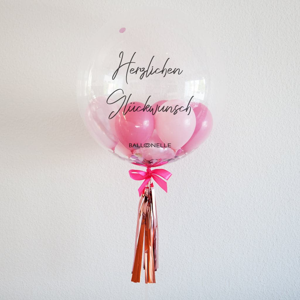 Pink Konfetti Designer Ballon - BALLOONELLE