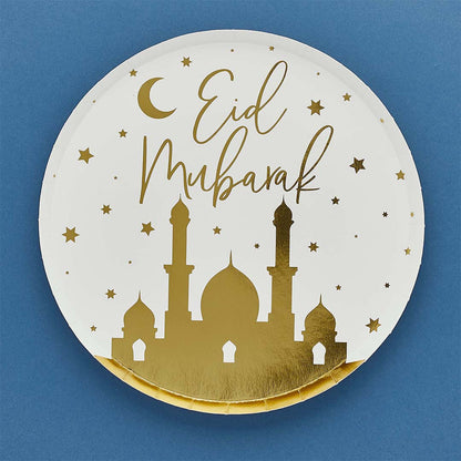 Eid Mubarak Pappteller 23cm (8 Stück)