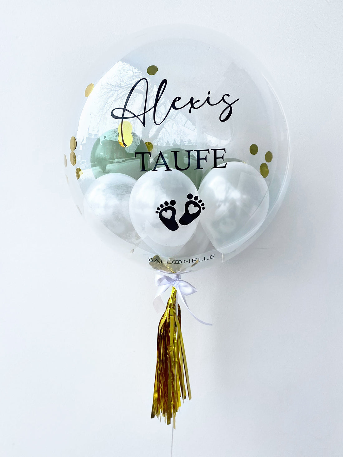 Gouden Confetti Doopgeschenk Designer Ballon