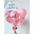 Personalisierter Valentinstag's Rosa Rosen Designer Ballon - BALLOONELLE