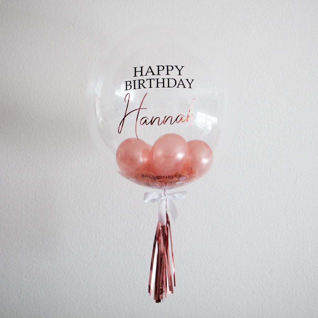 Glitter Rose Gold Designer Ballon - BALLOONELLE