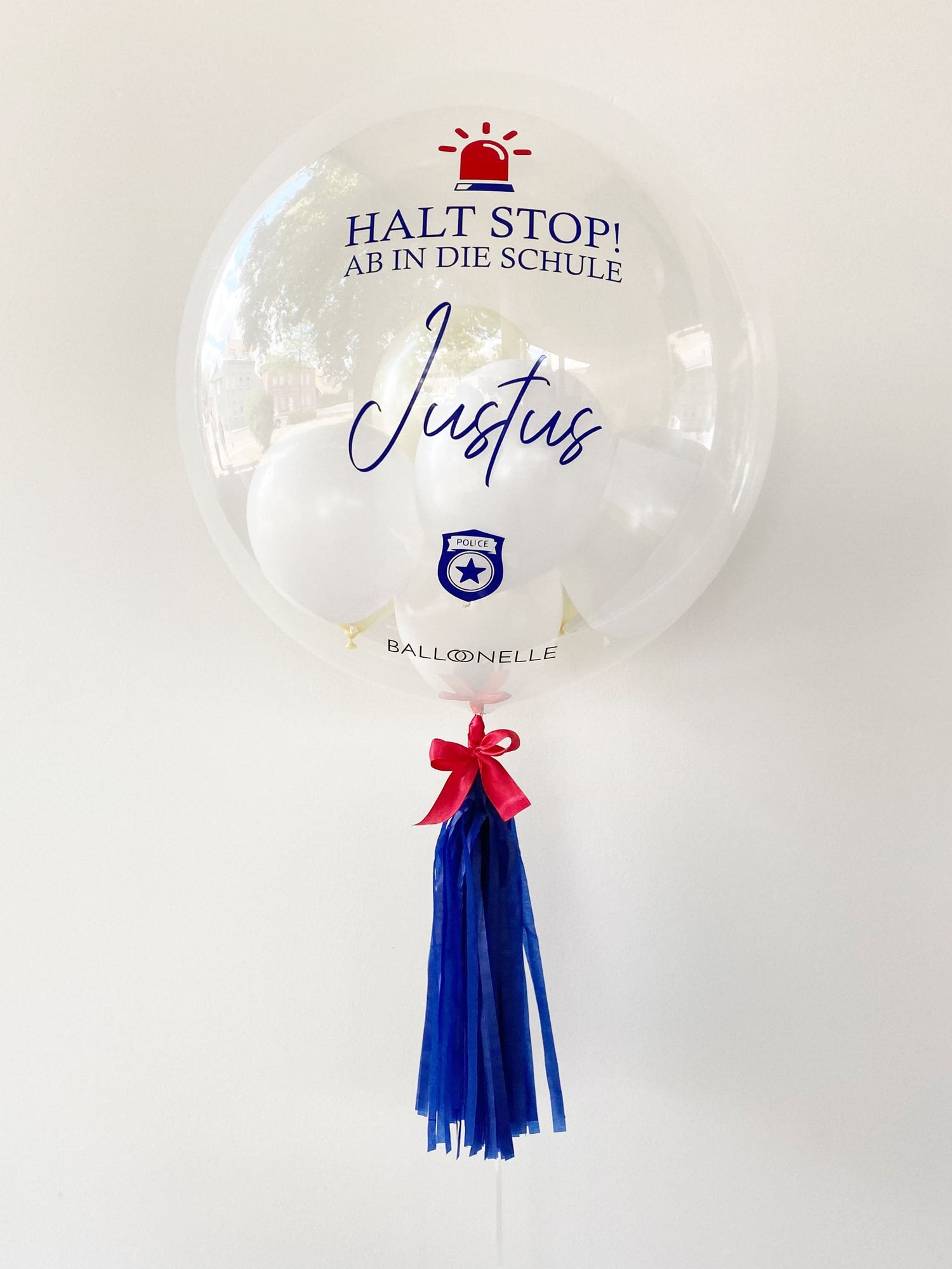 Schulkind Polizei Designer Ballon - BALLOONELLE