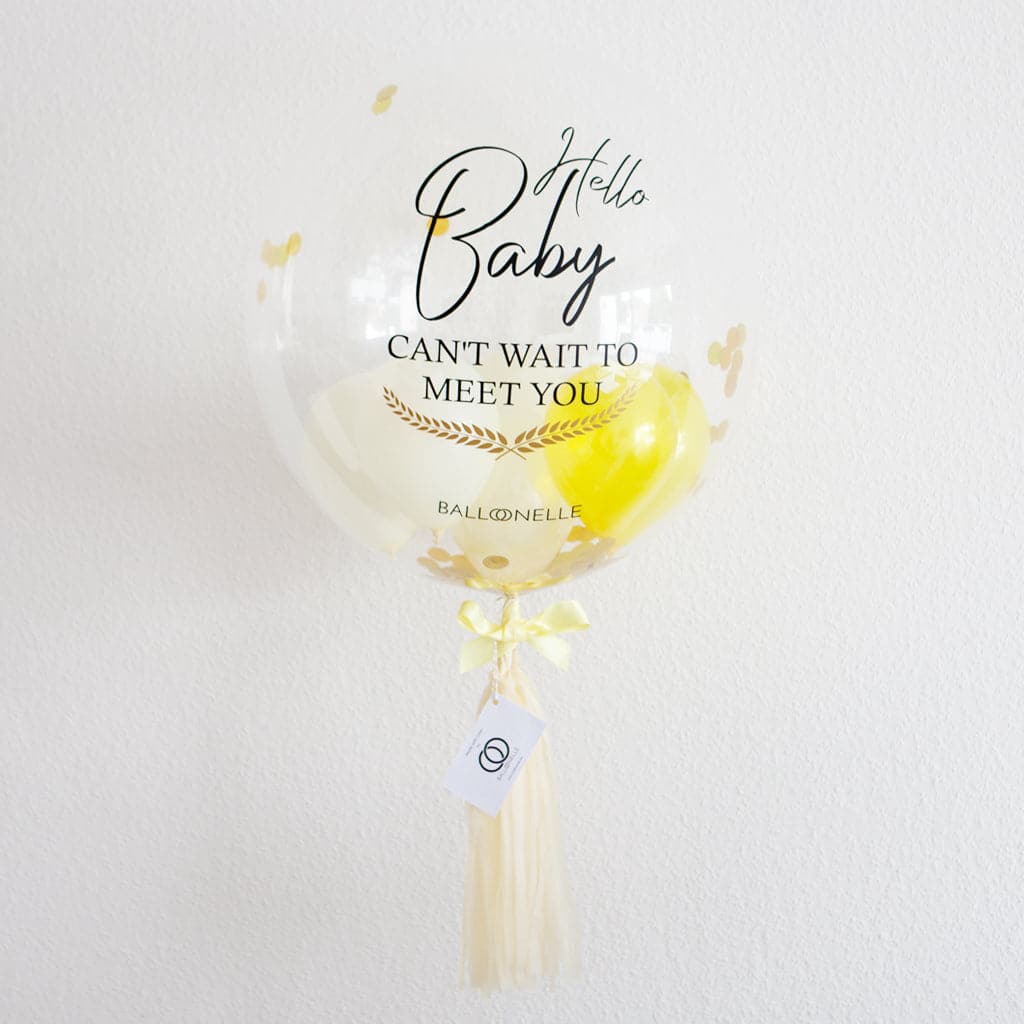 Ivory Konfetti Designer Ballon - BALLOONELLE