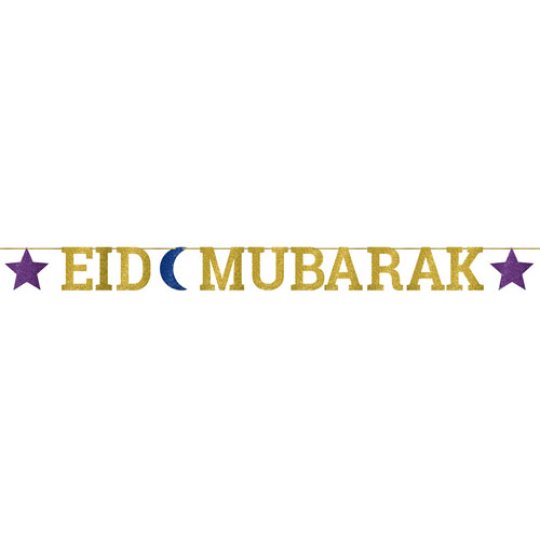 Eid Mubarak glitterbanner