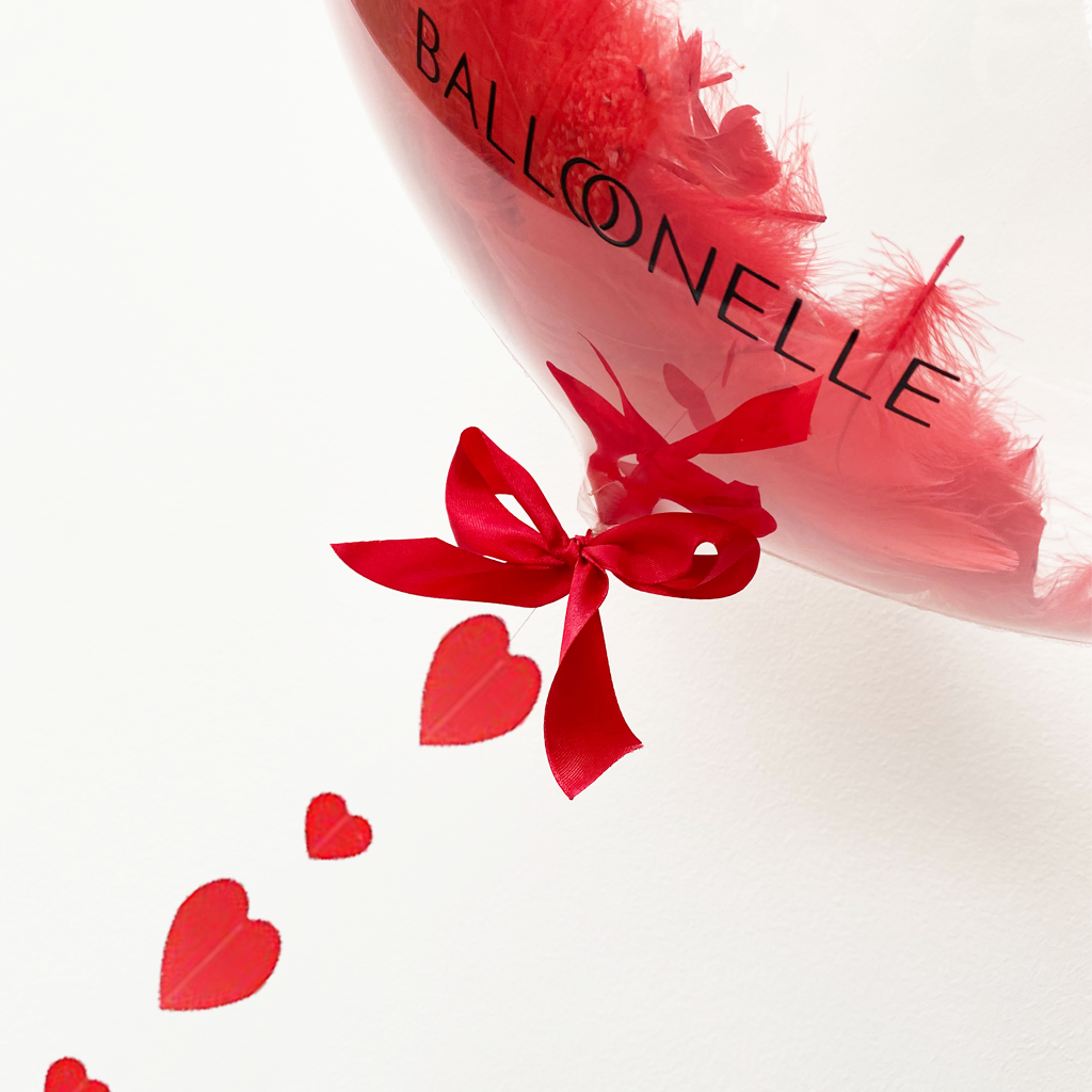 Be My Valentine Red Heart Designer Ballon - BALLOONELLE