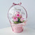 Ballon Flowerbox Personalisiert Valentinstag Rosa