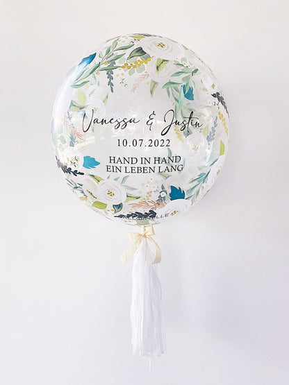 Floral Hochzeit Designer Ballon - Limitierte Edition! - BALLOONELLE