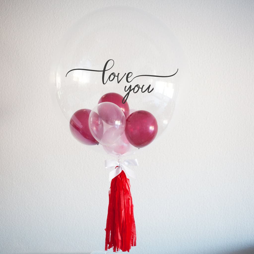 Love You Designer Ballon - BALLOONELLE